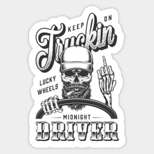 Keep On Trucking Midnight Trucker Sticker